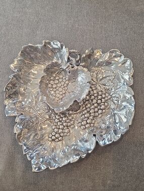 Arthur Court Silver-Tone Grape Leaf Serving Tray